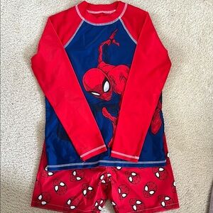 Red and Blue Spider-Man Rash Guard Set